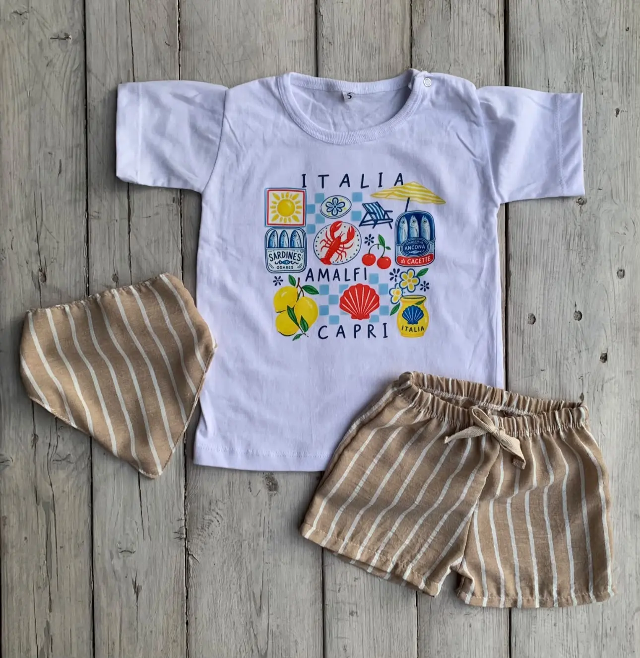 Remera + Short | nene de Lino