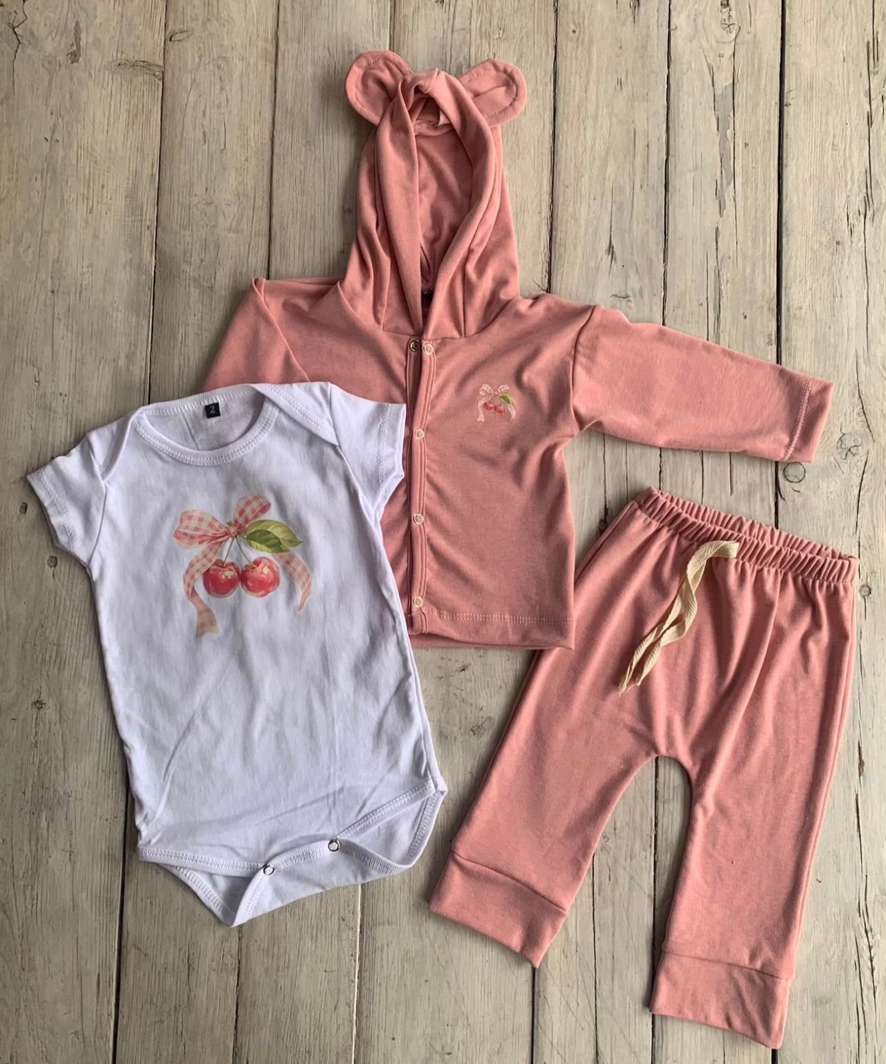 Conjunto 3 Piezas Guindas