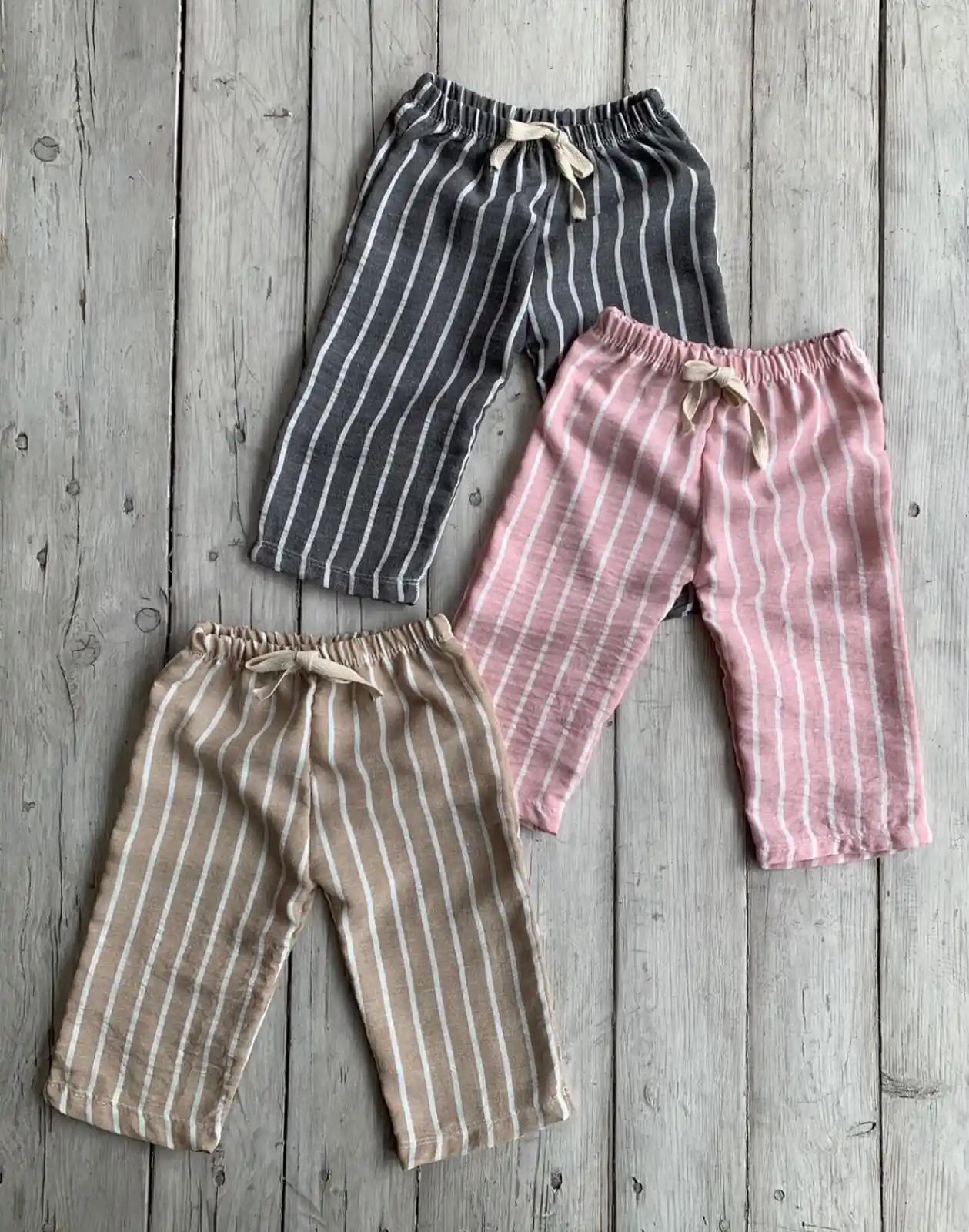 Pantalon de Lino con Rayas